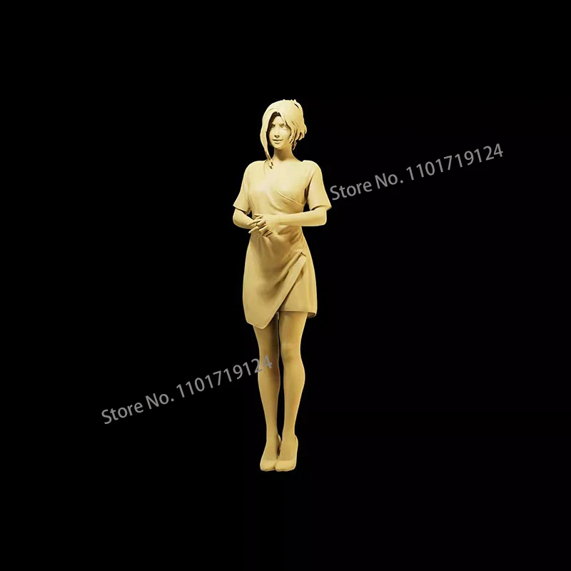 Unpainted Miniatures 1/64 1/43 1/35 Sitting Standing Girls Female Figure Mini Doll Photography Table Scene Prop for Car Vehicles