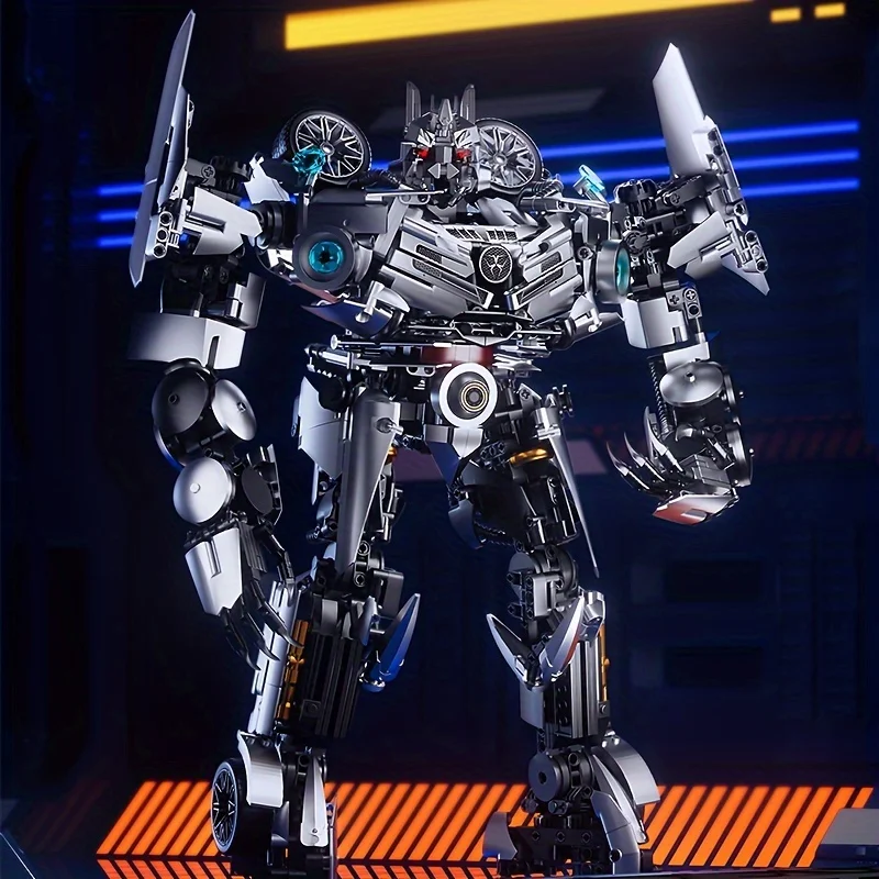 

Robot mecha boy adult building block ornament toy high difficulty assembly model gift