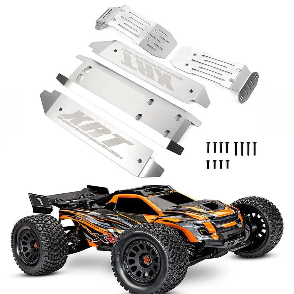 5 Stainless Steel Front And Rear Chassis Armored Anti-skid Protectors For 1/6 for traxxas Xrt Rc Truck Car Upgrade Parts
