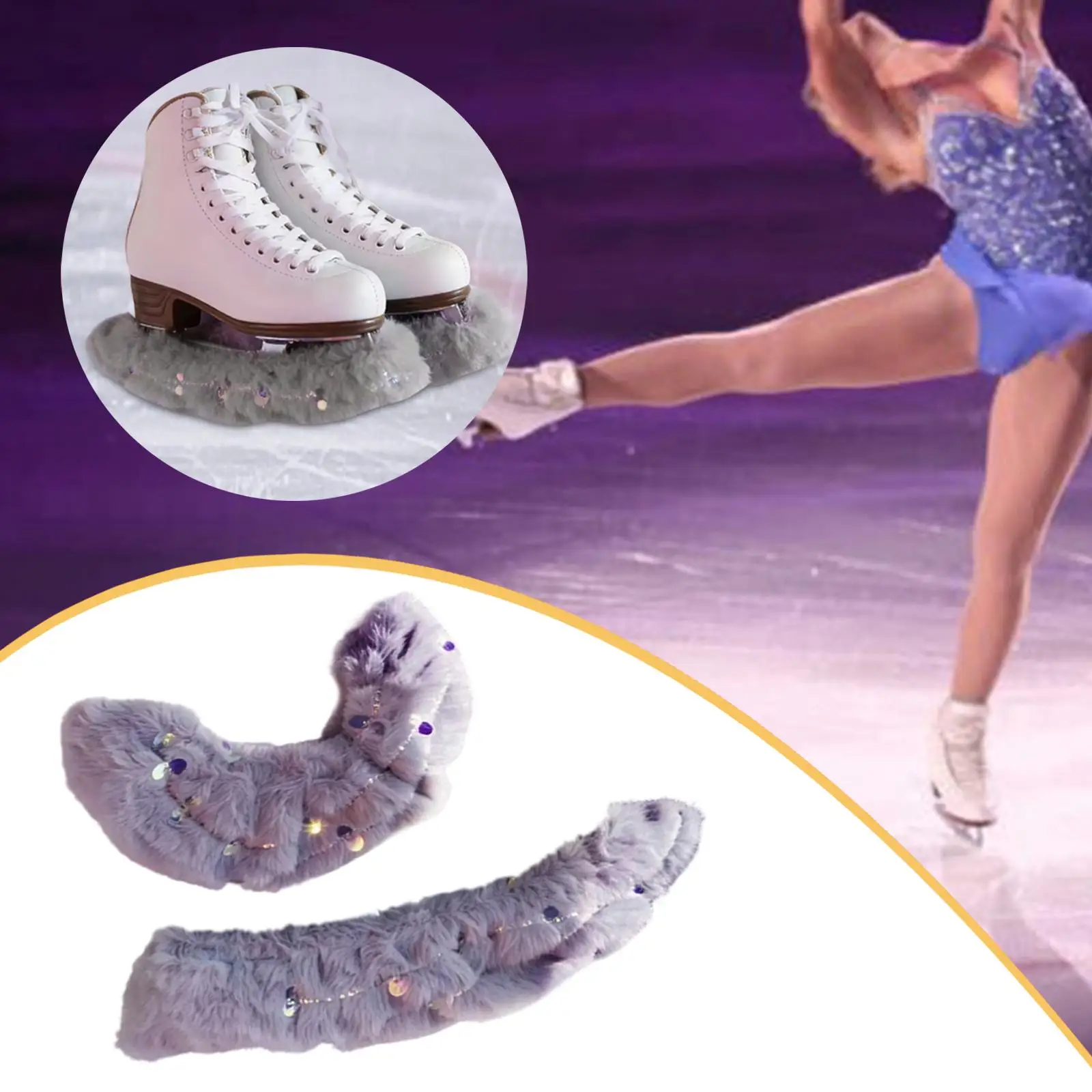 Figure Skates Blade Covers Hockey Soakers Protector Water Absorbent for Training