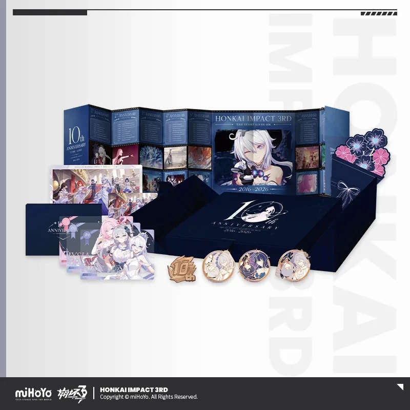 Official MiHoYo Honkai Impact 3rd 10th Anniversary Star Invitation Gown Series Anime Collectible Box Souvenir Memorial Gift