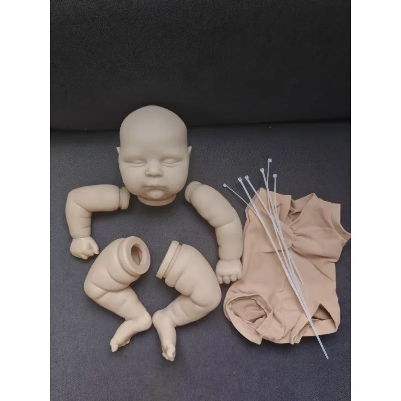 21inch Unpainted Reborn Doll Parts Peaches  Blank Baby Doll Kit Cloth Body Included