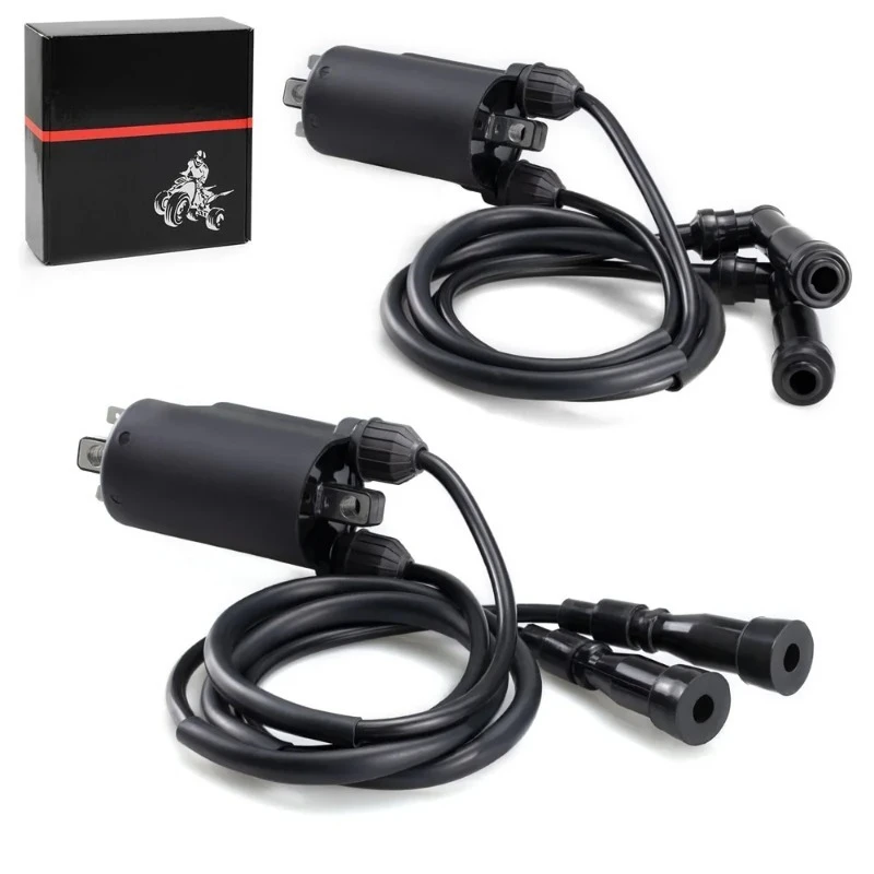 2Pcs Ignition Coil With Spark Plug Caps Fit 1979-1983 Motorbike CB650 CB750 CB900 CB1000 GL1100 GL1200 Bike Replacement Parts