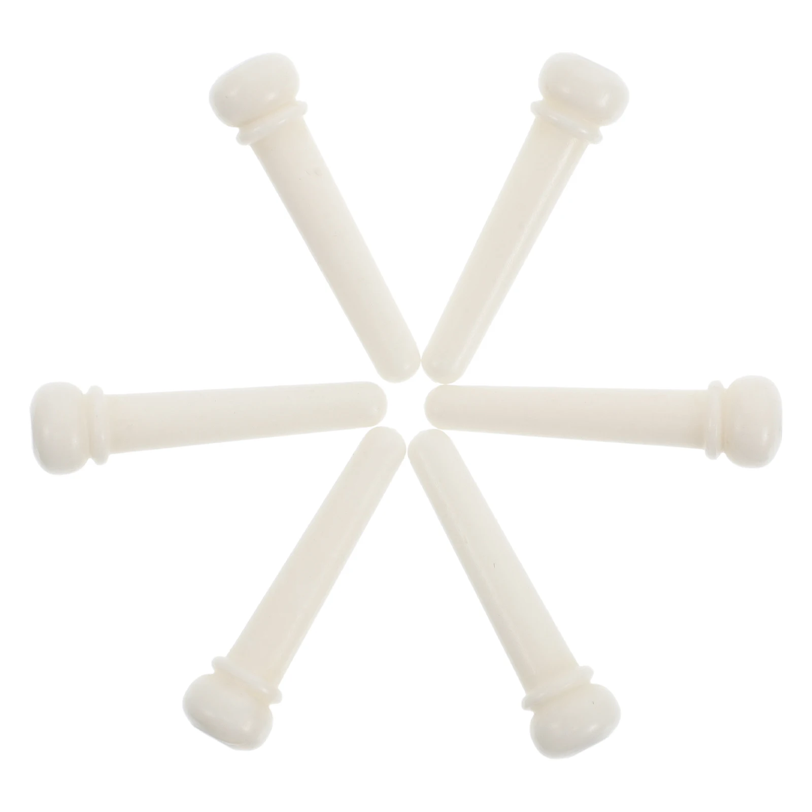 

6 Pcs Bob Bone String Nail Bones Bridge Pins Acoustic Guitar Replacement Pegs Cone