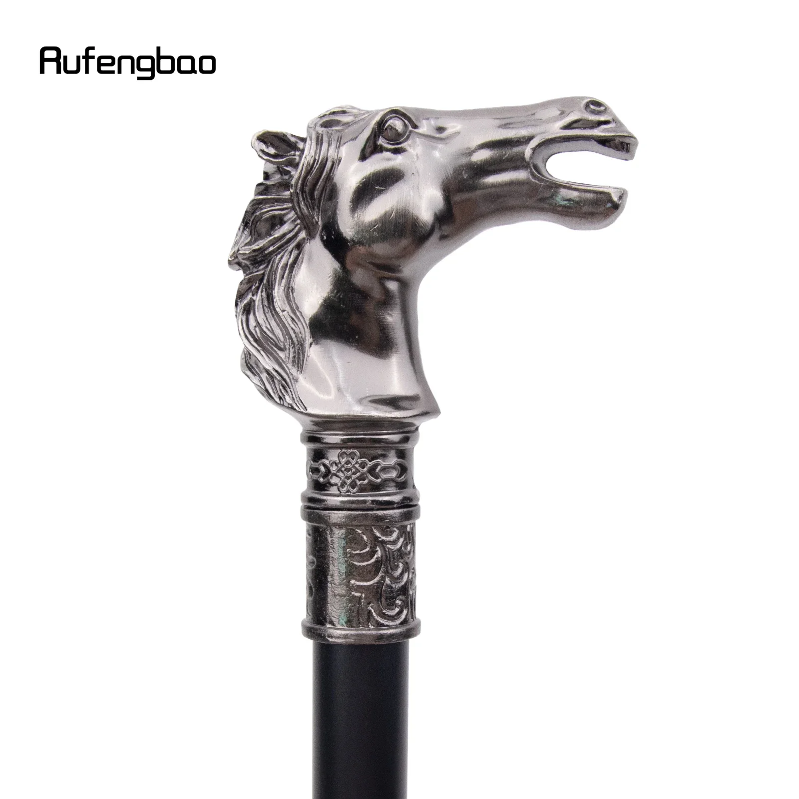 Horse Bristle Head Animal Fashion Walking Stick Decorative Cospaly Vintage Party Fashionable Walking Cane Crosier 93cm