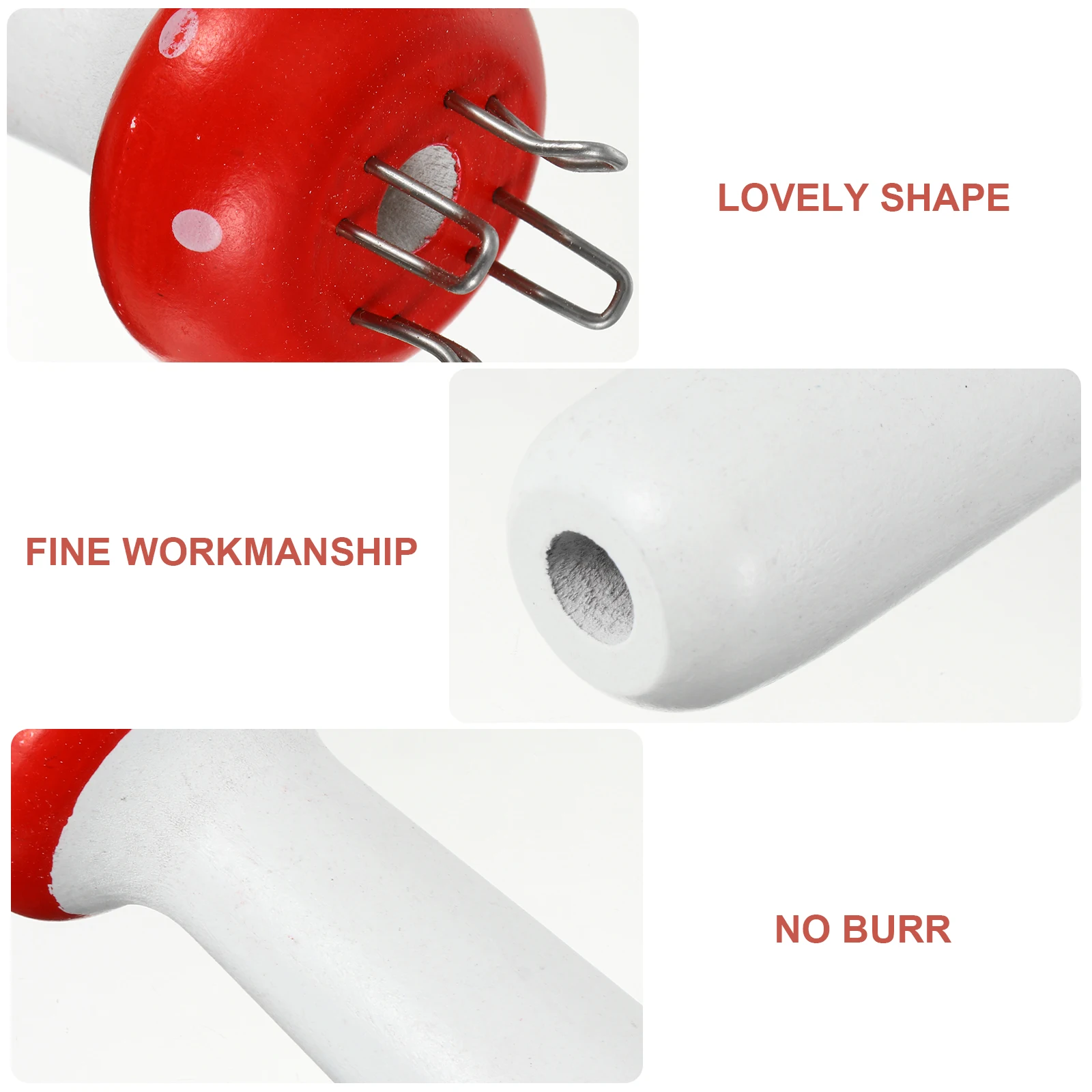 

Mushroom Knitting Machine Wood DIY Craft Tool Wool Yarn Cotton Silk Synthetic Thread Spool French Handy Toy Sewing