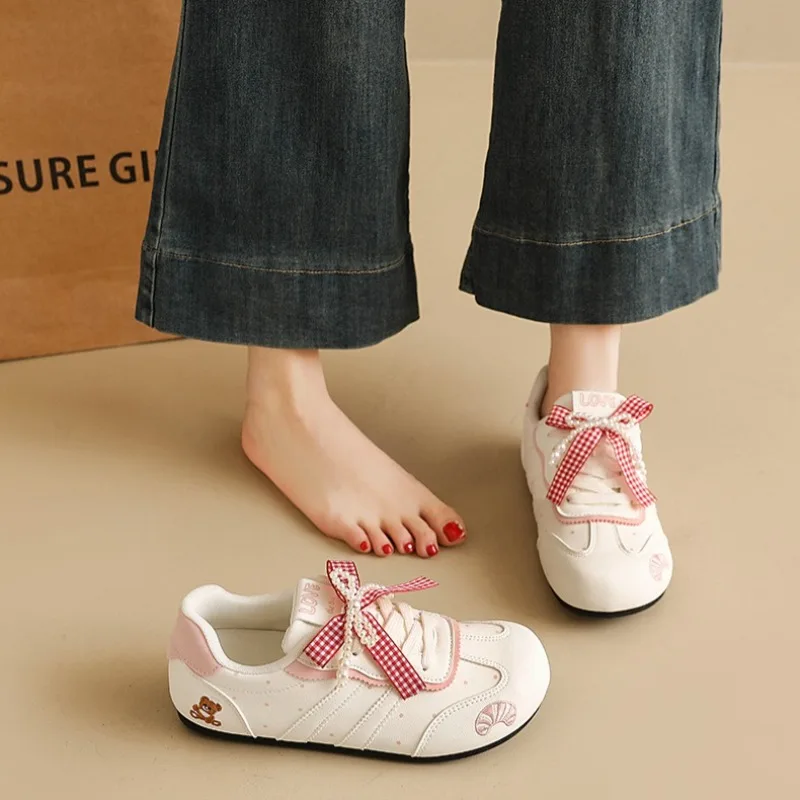 

Fashion Womens Shoes Sweet Style Moral Training Shoes for Woman Exquisite Bow Sports Casual Shoe Designer Shoes Zapatos De Mujer