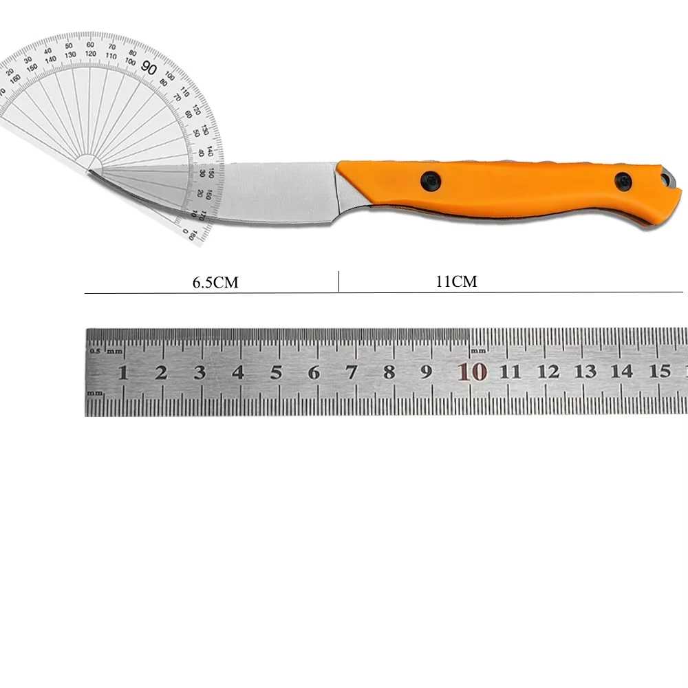 Portable BM 15700 Flyway EDC couteau à lame fixe de poche Camping en plein air chasse sauvetage petit couteau droit manche en Santoprène