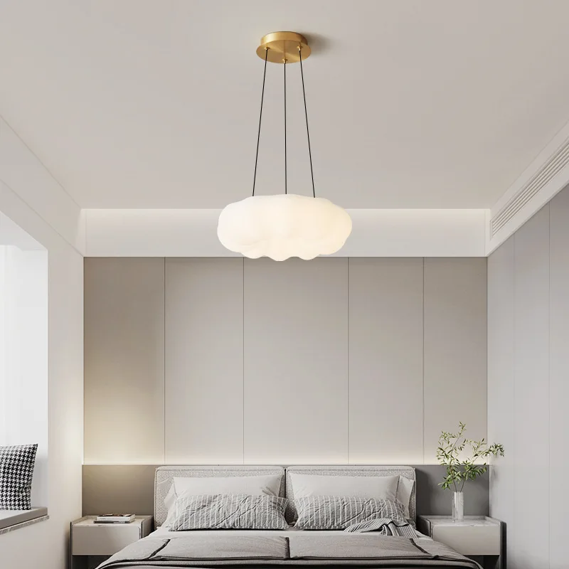 

Modern bedroom warm decoration LED pumpkin pendant light Nordic children's room dining room style living room pendant light