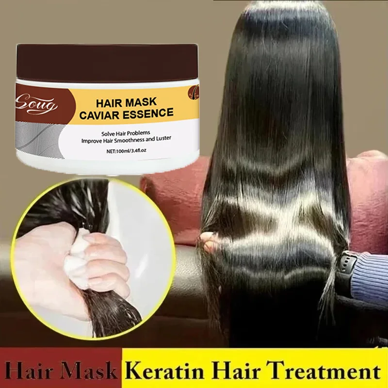 Crema mágica para restaurar el cabello, tratamiento alisador profesional para el cuidado del cabello, elimina daños, proteína de queratina