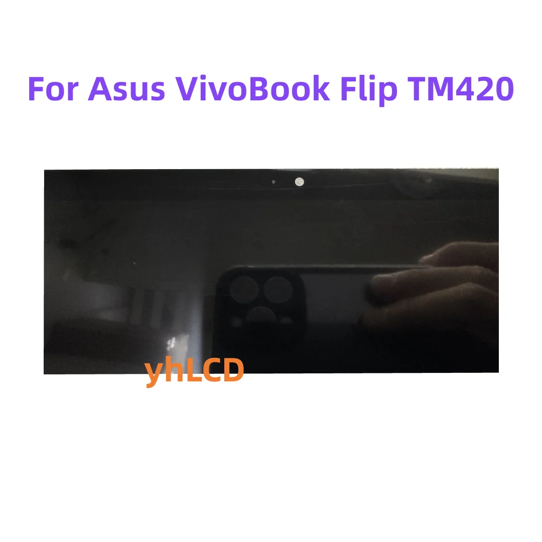 New 14'' Inch For Asus VivoBook Flip 14 TM420 TP420 Touch Digitizer LCD Display Screen Assembly 30 Pins 1920X1080 IPS