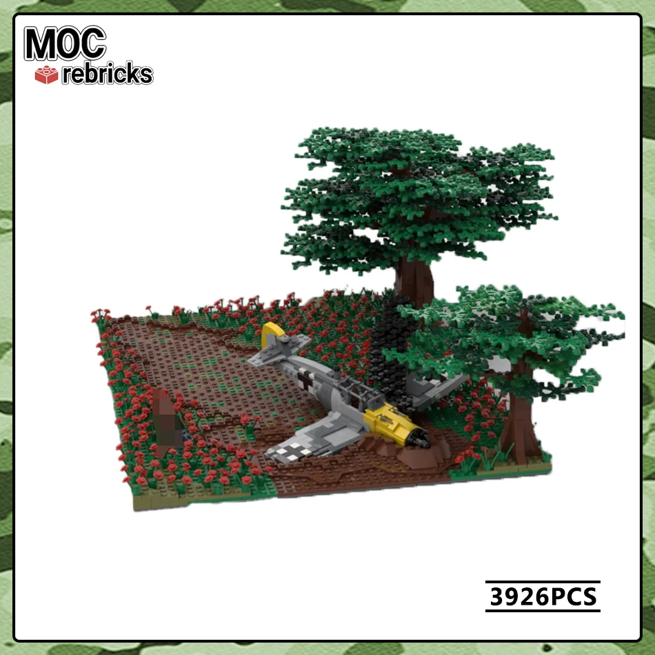 Military Street View Series BF 109 MOC Building Block Collection Experts DIY Model Puzzle High Difficulty Brick Toys Xmas Gifts