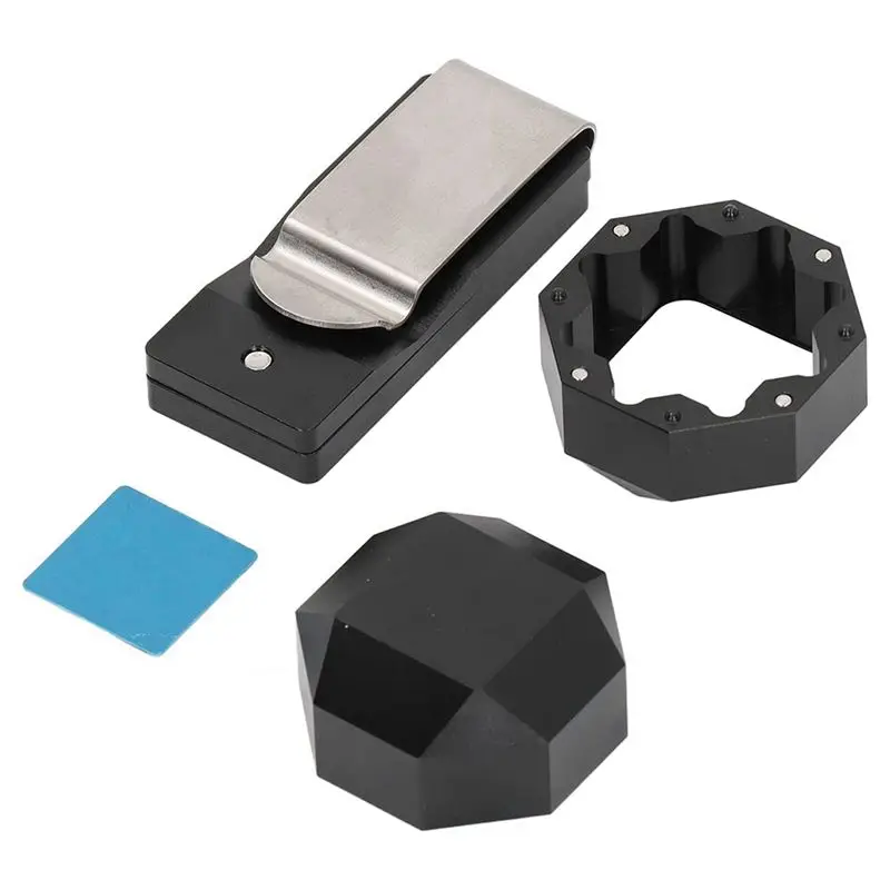 ABJX Billiard Cue Chalk Holder with Clip,2 Layers Octagonal Billiard Pool Cue Chalk Holder Universal for Billiard Supplies DROP