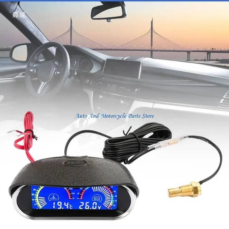 P9FD 12V 24V LCD-Messgerät für Wassertemperatur- und Voltmeter-Messung mit digitaler Anzeige und Universal – Detail 10