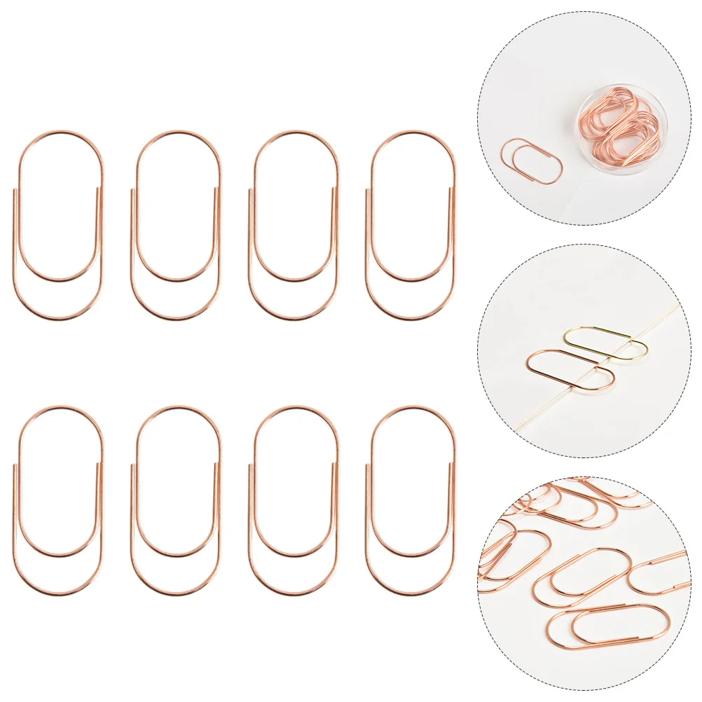 20pcs Metal Paper Clips Sturdy Large For Thick Documents Office Supplies Storage Organizing Clips Stationery