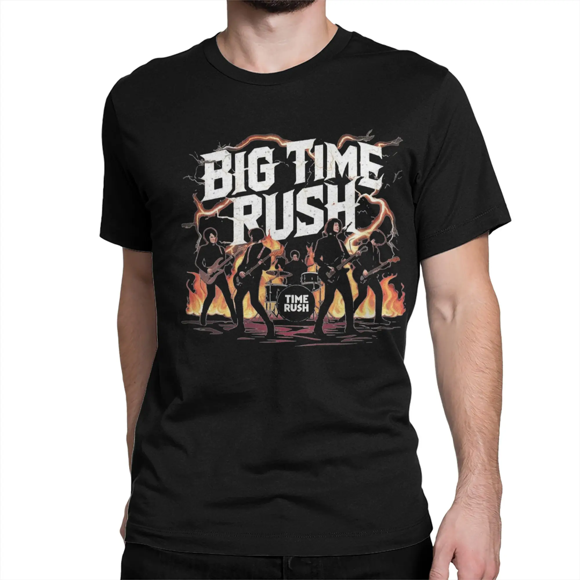 Vintage Music Logo Tour Rush Band Men Women's T Shirt  Vintage Tee Shirt Short Sleeve O Neck T-Shirts 100% Cotton New Tops