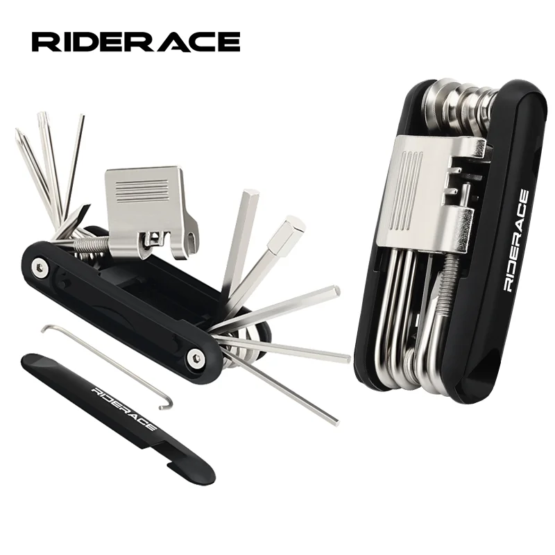 12 In 1 Bicycle Repair Tool Chain Splitter Cutter Hex Spoke Wrench Tyre Lever Portable Bike Wrench Screwdriver Repair Multitool