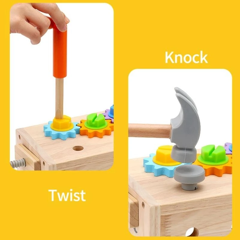 Crianças carpinteiro reparação conjunto ferramentas realista caixa ferramentas aprendizagem brinquedo crianças