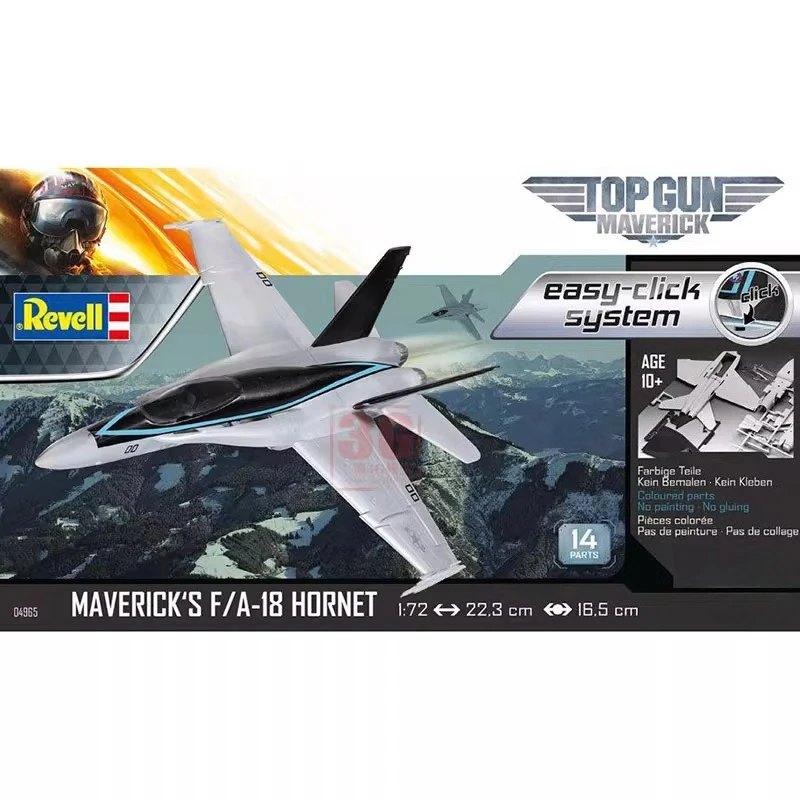

Комплект масштабной модели самолета Revell 04965 Top Gun Maverick's F/A-18 Hornet Easy Click system 1/72
