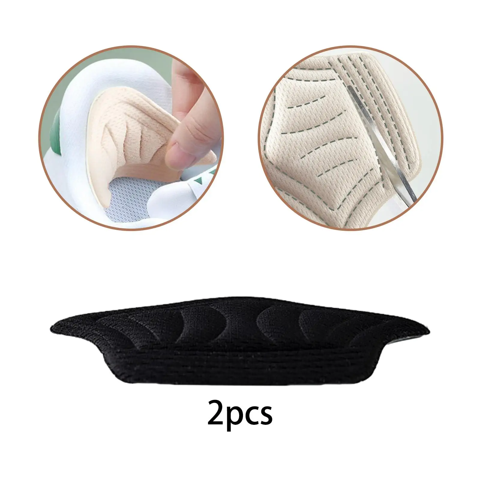 Antiwear Heel Cushion Pads, Heel Guards Liners para sapatos de grandes dimensões, Antiderrapante, Macio, Prevenção Blister, Inserções de calcanhar