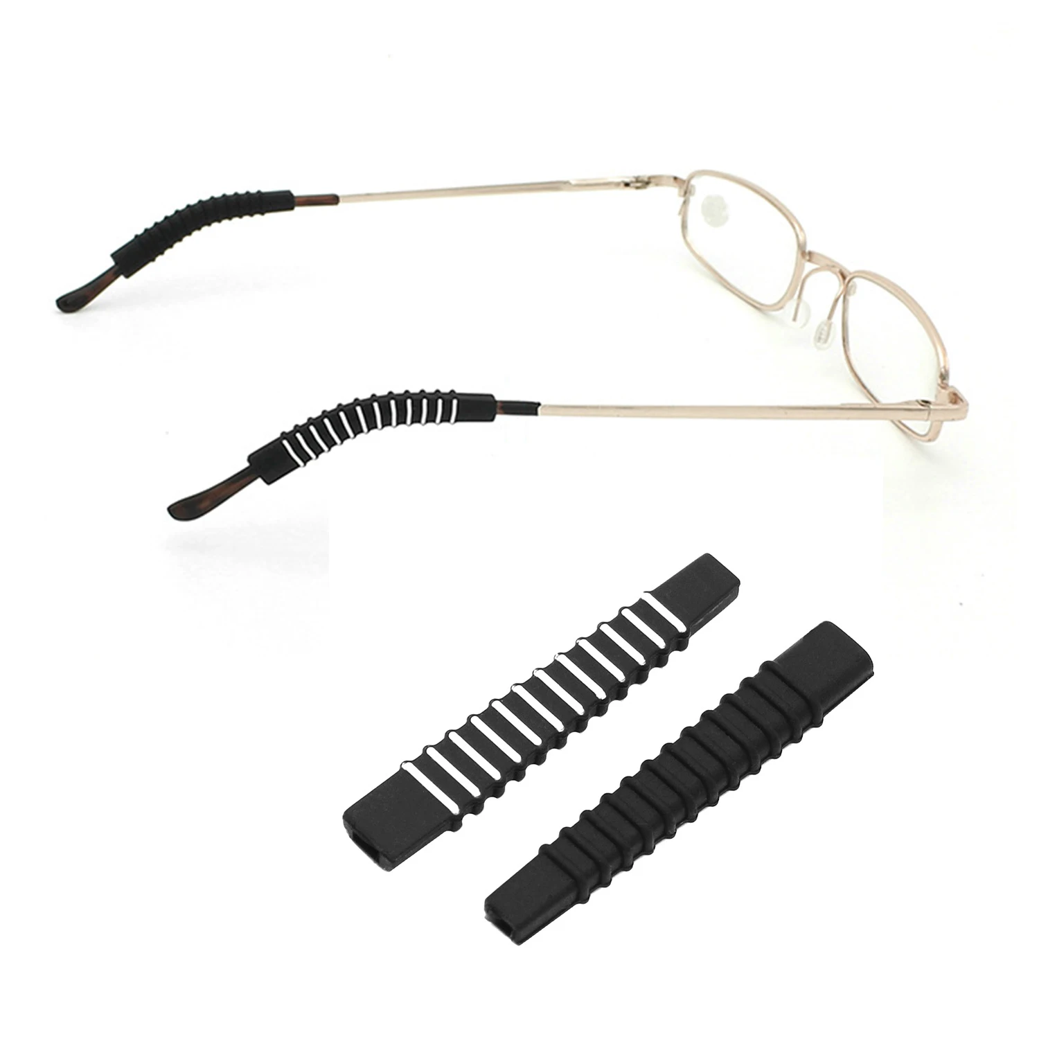 Crochet d'oreille antidérapant pour lunettes, accessoires de lunettes, poignée en silicone, porte-pointe de temple, poignée de lunettes, 1 paire