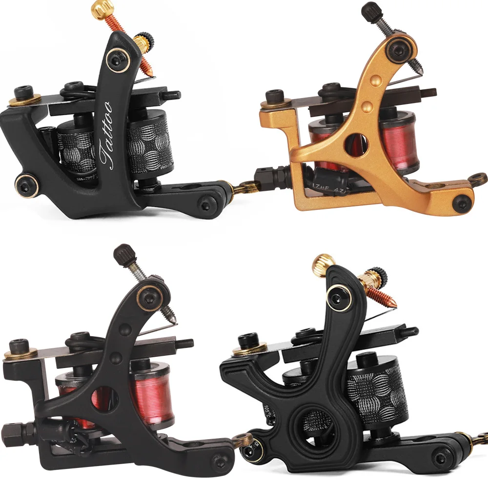 

10 Warps Coil Tattoo Machine Iron Handmade Gun Permanent Makeup Tool Tattoo Machine Gun for Tattoo Shader and Liner