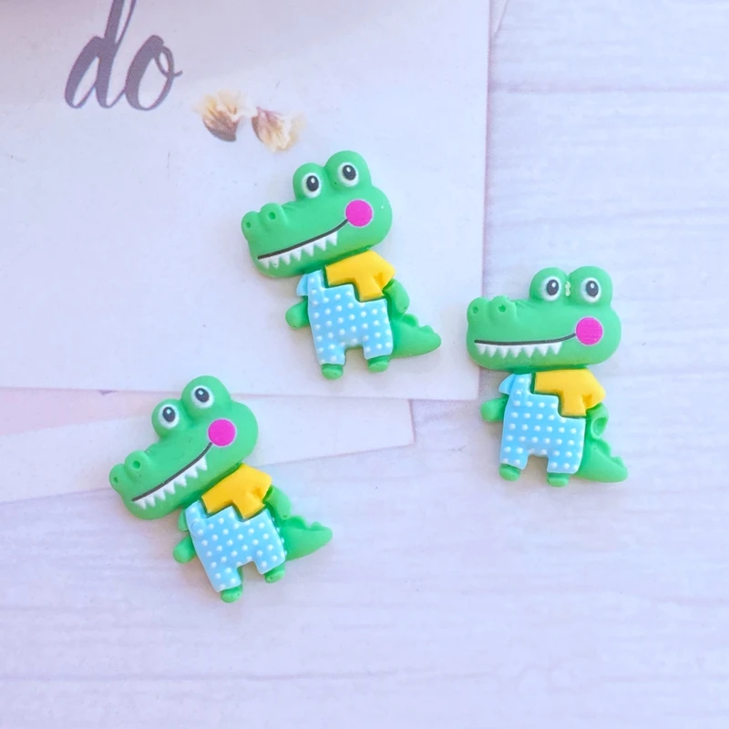 10Pcs Nieuwe Cartoon Dinosaurus Beer Konijn Vos Hars Ambachten Plaksteen Cabochon Ornament Sieraden Maken Nail Hairwear Accessoires