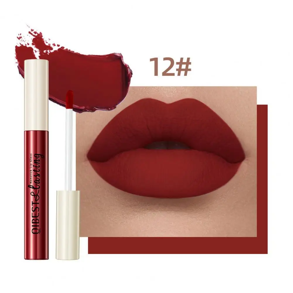 Vrouwen Lipgloss Smudge-Proof Lipgloss Sterk Gepigmenteerde Fluweel Matte Lipgloss Langdurige Waterdichte Vlekbestendig Voor Vrouwen