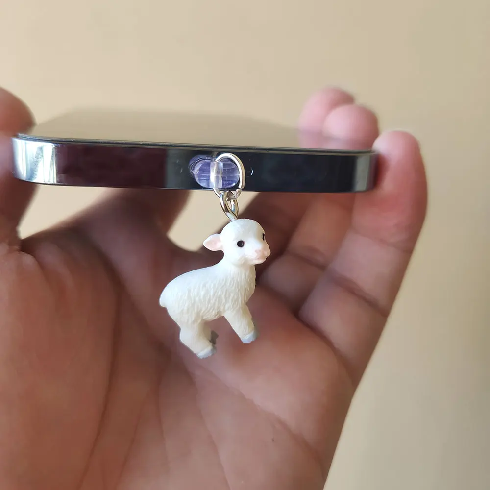 

Mobile Phone Dust Plug Pendant Cute Lamb Sheep Decoration For Type C& Lightening Port
