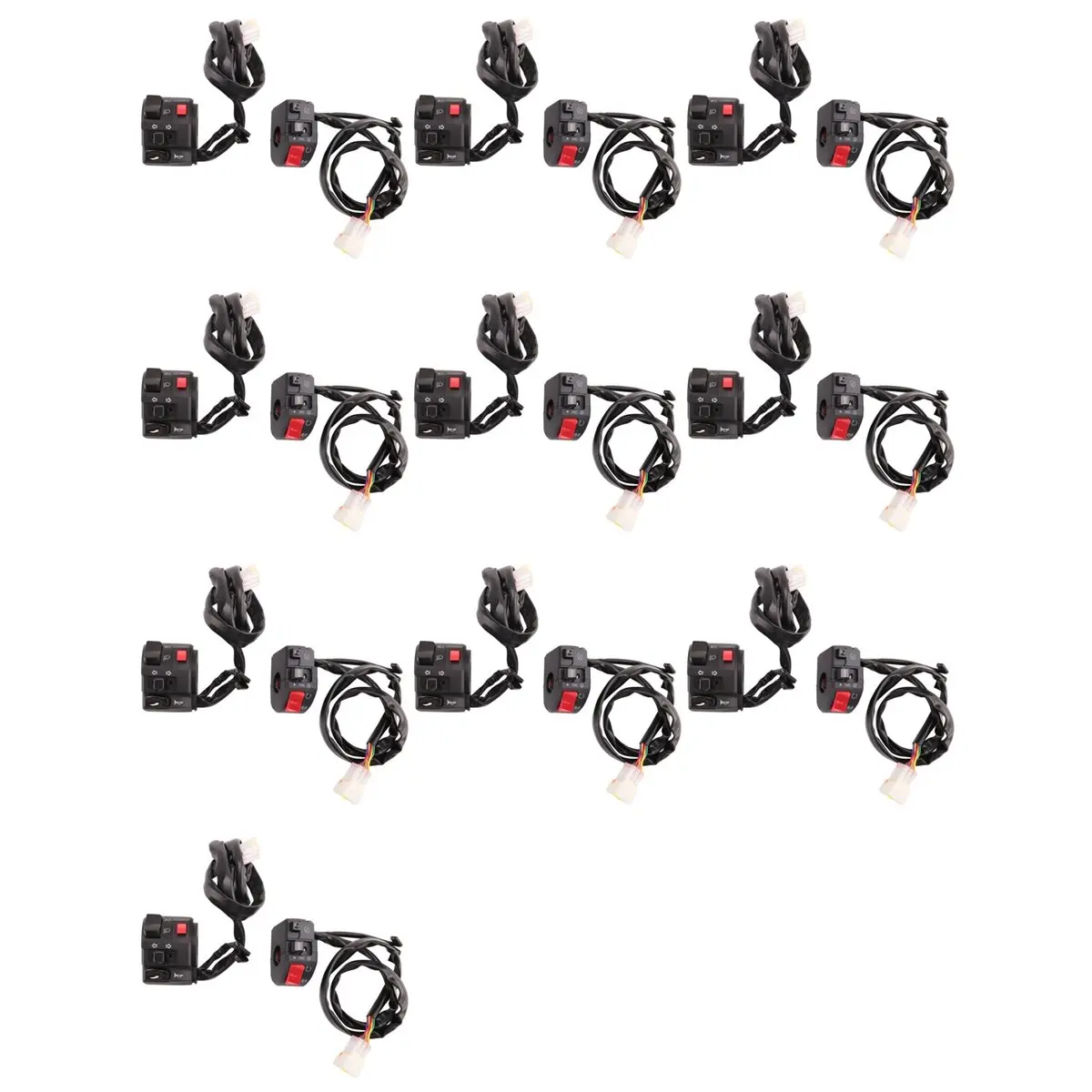 Affidabile-20 pezzi 7/8 pollici 22mm ATV moto manubrio interruttori di controllo sinistra destra per pulsante clacson indicatore di direzione fendinebbia