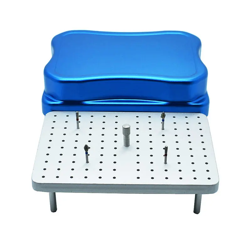 Dental 120 Holes Disinfection Endo Files Holder Box Autoclave Sterilizer Case Burs For Oral Care Tools Random Color