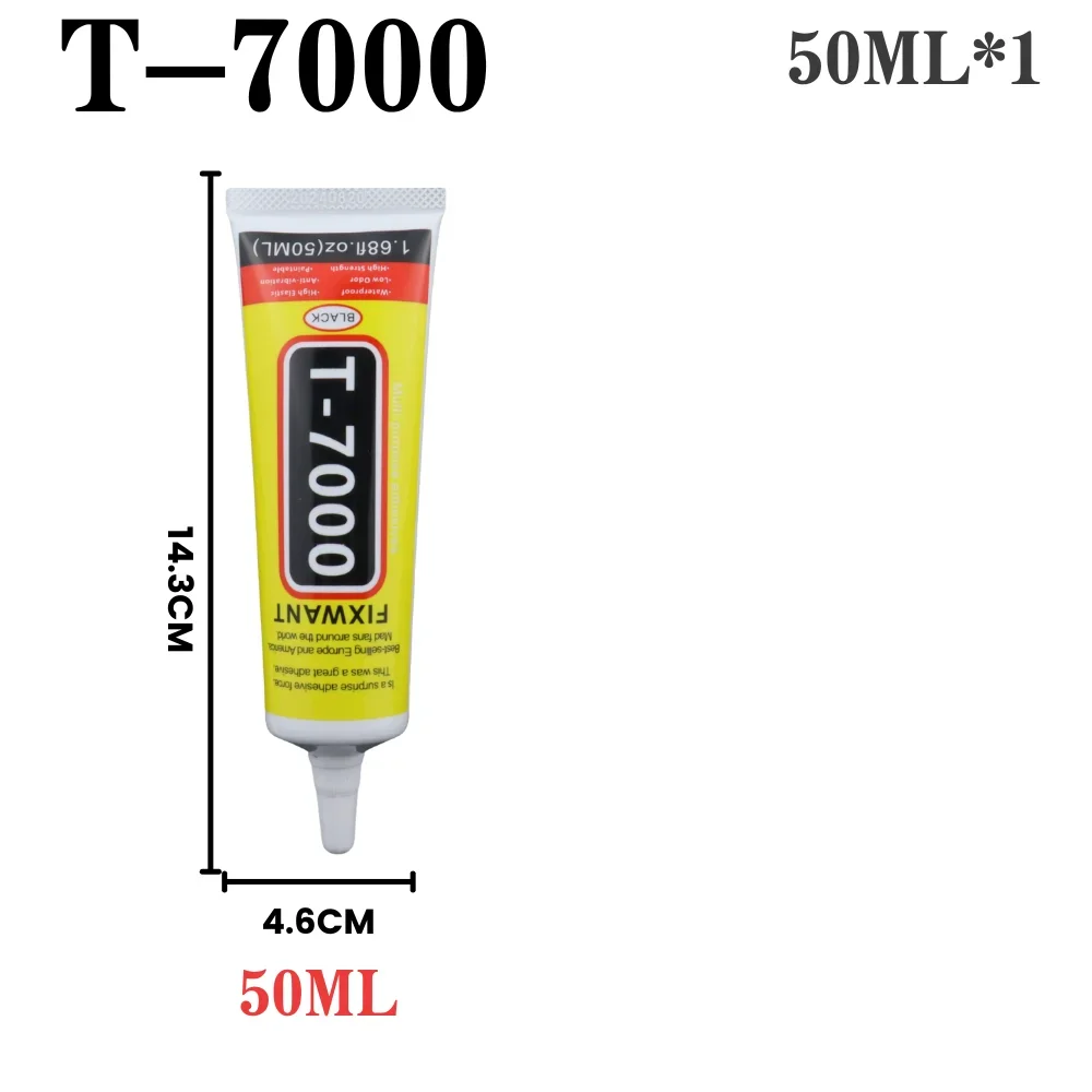 Heldere B-7000 & zwarte T-7000 lijm 15 ml/50 ml/110 ml, sieraden ambacht, waterdichte sneldrogende harslijm telefoonscherm reparatielijm