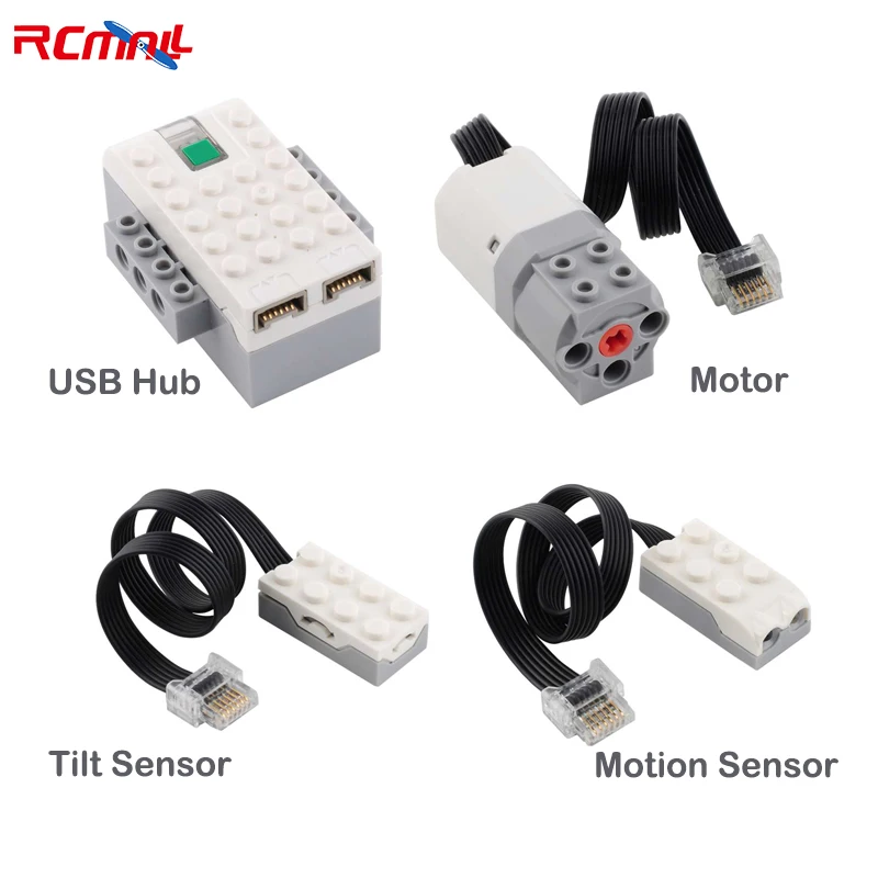 Electronic Bricks Tilt Motion Sensor USB Hub MOC Building Blocks for Programed Robot 45300 We Do2.0 45301 20841 6109223 20844