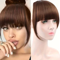 Hair bangs clip-in extensions Fringe fake hair wigs Synthetic Toupee Hairpiece with sideburns DIY Elegant women Hair Accessories