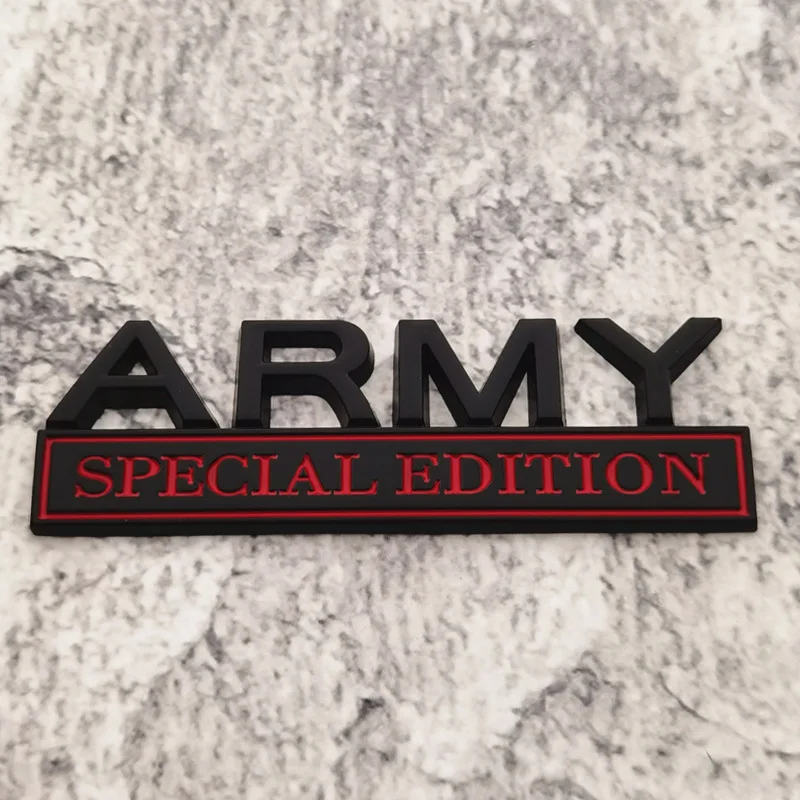 สติ๊กเกอร์ตกแต่งรถยนต์ 3 มิติ คุณภาพสูง ลายตัวอักษร ARMY EDITION ปิดรอยขีดข่วน อุปกรณ์ตกแต่งรถยนต์