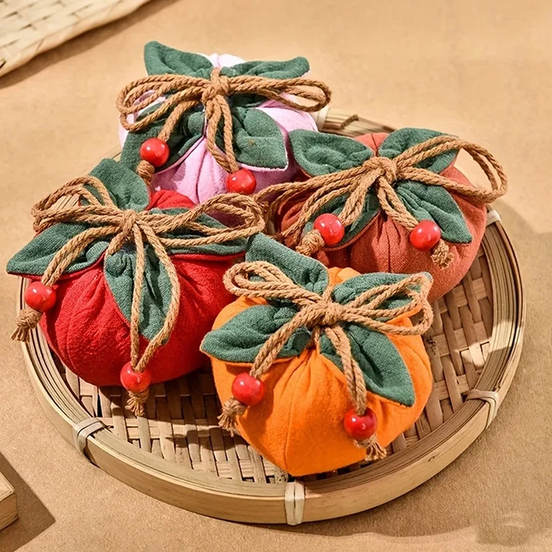 Incense Bag With Persimmon Pendant, Can Be Hung On Rearview Mirror Or Car,Blessing Purse,Empty Bag Material Kit For Good Fortune view 6