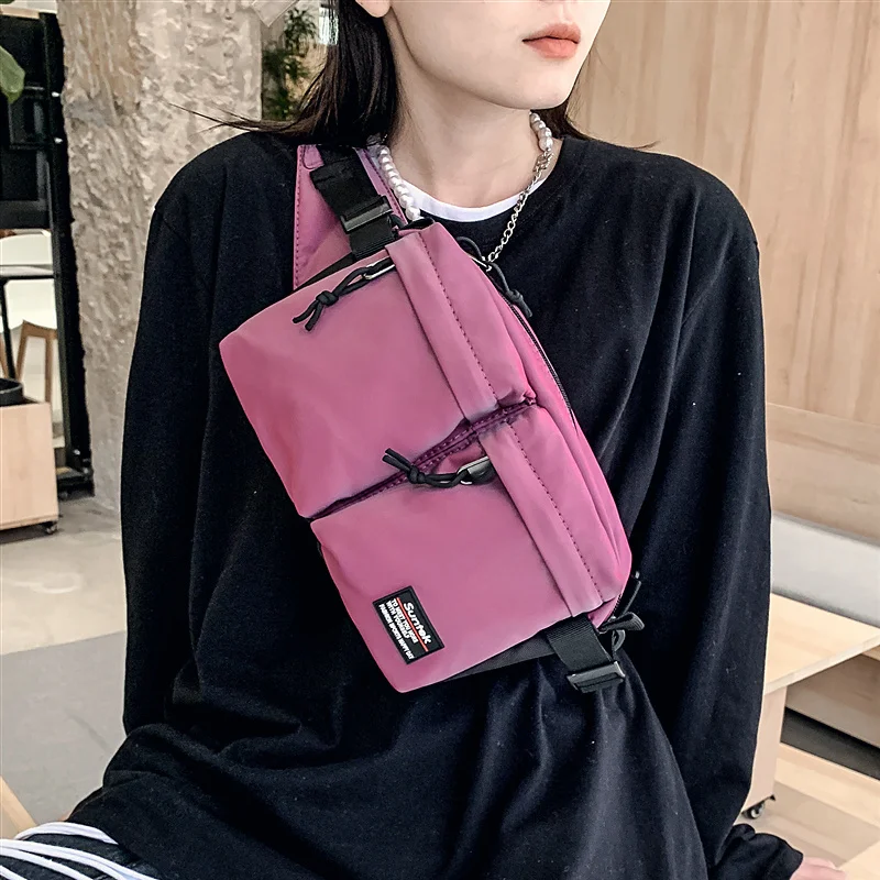 Mężczyźni nowy Trend torba na klatkę piersiowa moda wielofunkcyjny Nylon Crossbody na ramię Casual Sport talia