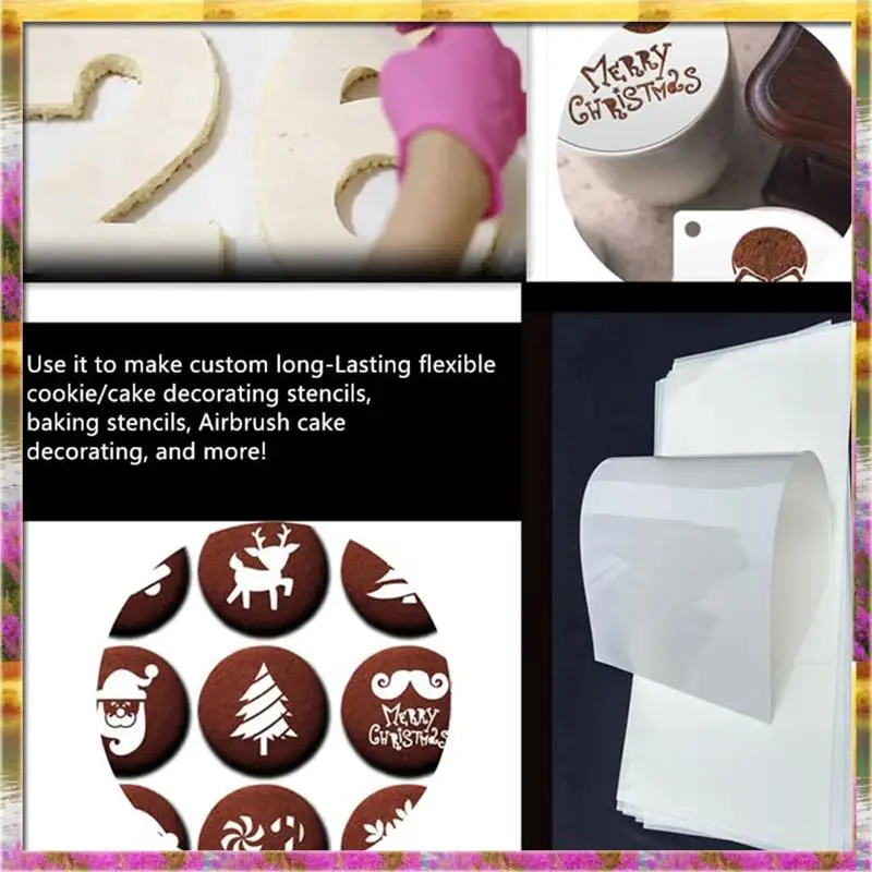 ABSU لآلات القطع المتوافقة، 10 عبوات مكونة من 12 بوصة × 24 بوصة 7.5 مل/0.19 مم أوراق استنسل مايلر فارغة وشفافة