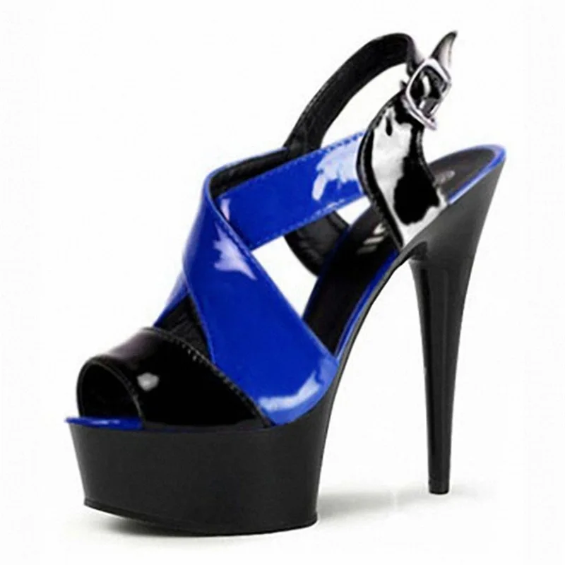 جديد 15 سنتيمتر/6 بوصة متجرد الكروم منصة القطب الرقص الصنادل الاتحاد الأوروبي الولايات المتحدة نمط ملهى ليلي حفلة عالية المنصة تظهر أحذية النساء #5