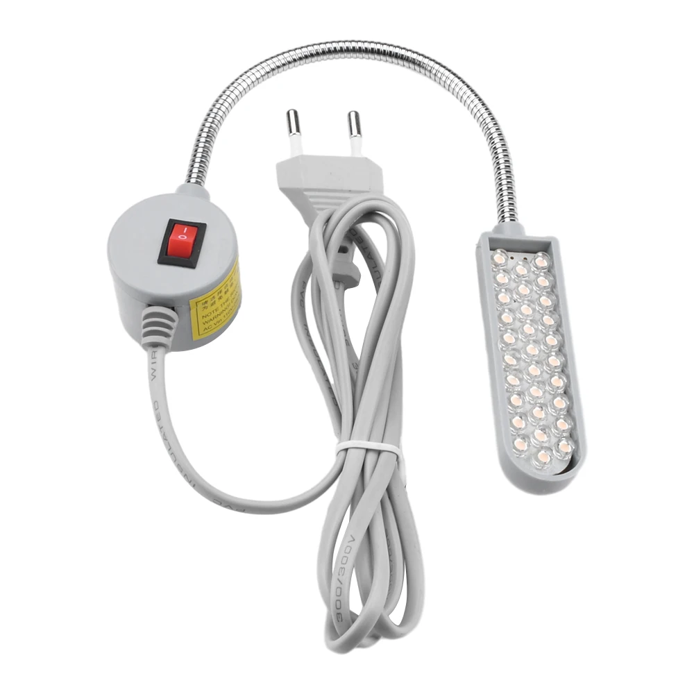 30 LED Industrial Strength Gooseneck Lamp Flexible 360° Sewing Machine Work Light Clothing Machine Accessory