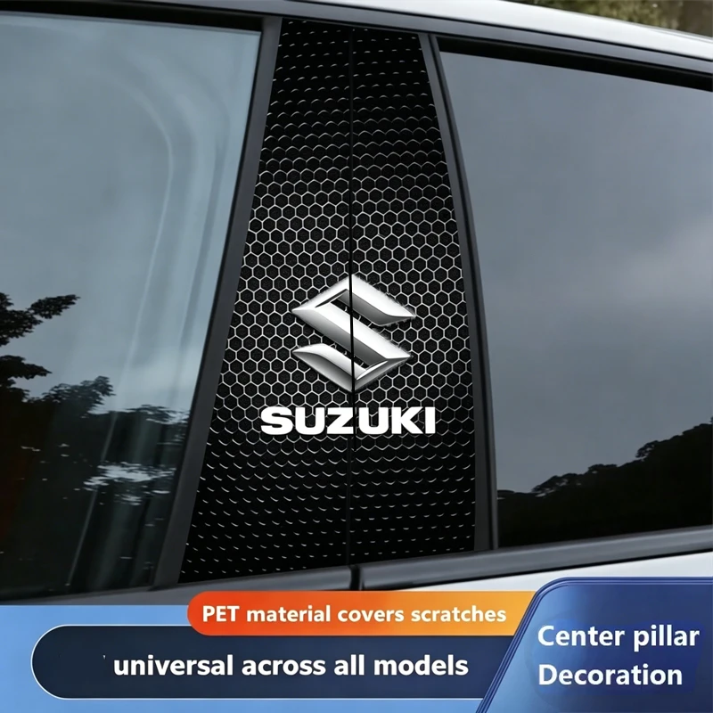 2 pegatinas para el pilar central del coche, película protectora para los pilares B del coche, para Suzuki Swift Vitara Samurai Jimny Samurai SX4 Ignis Alto Grand
