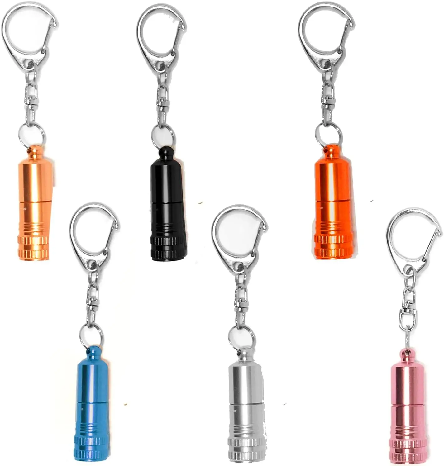 

6-Pack Mini LED Keychain Flashlight, Aluminum Torch for Camping Hiking Gifts EDC