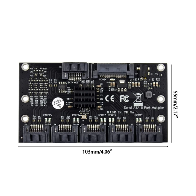 Placa expansão controlador PCIE 1 a 5 portas III PCIE para adaptador