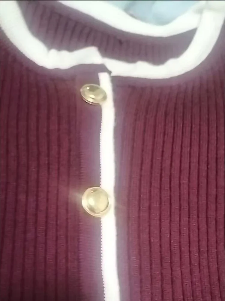 Jesień Zima Elegancki Szyk Patchwork Miękka Wełna Smukłe Swetry Odzież Damska Moda O-neck Długi Rękaw Dzianinowy Kardigan