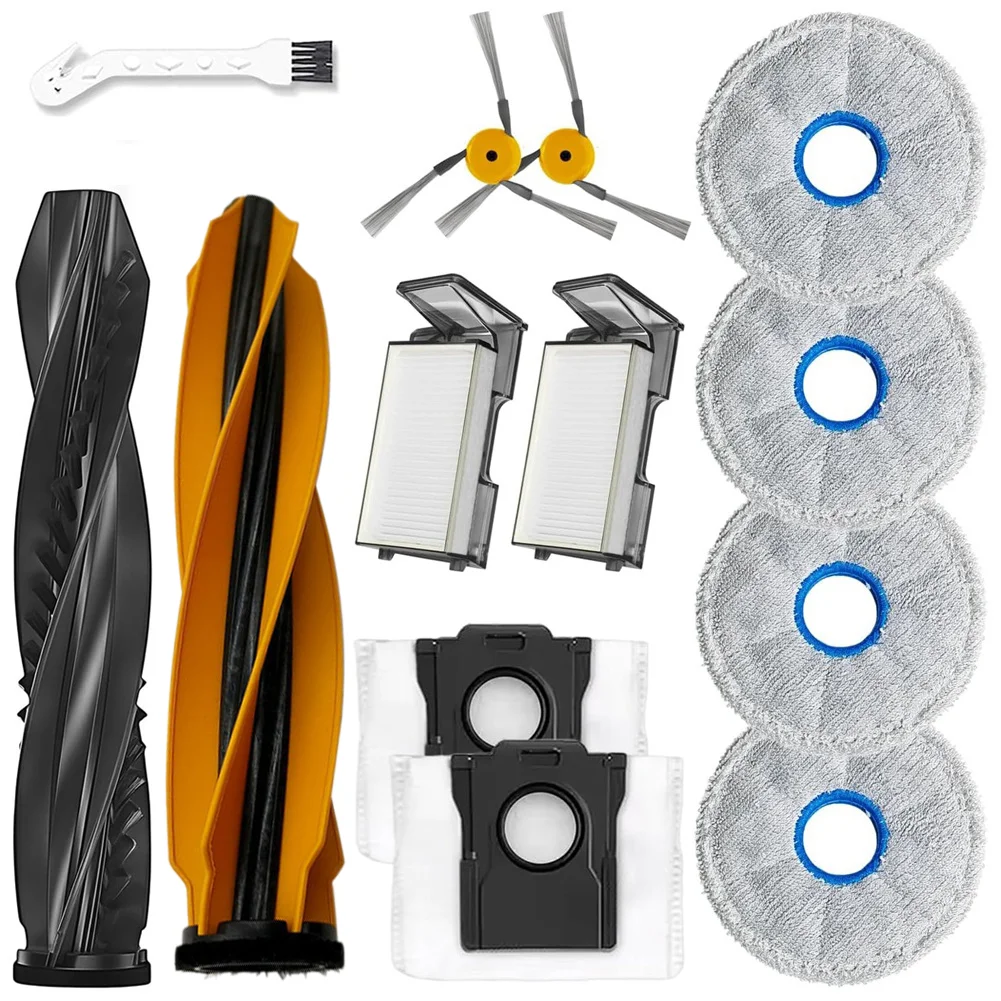A52Q-Ersatz-Zubehörset für Dreame X60 Max Ultra, 1 Hauptbürste, 2 HEPA-Filter, 4 Wischpads, 2 Seitenbürsten, 2 Staubbeutel – Detail 1