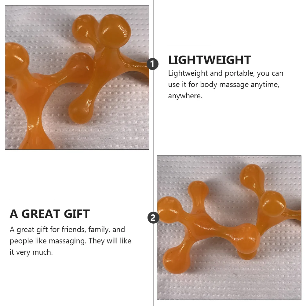 

1pc Cervical Spine Four Balls Beeswax Body Care Tool Mini Neck Massager Waist Massage Back Massager Lightweight Portable Promote