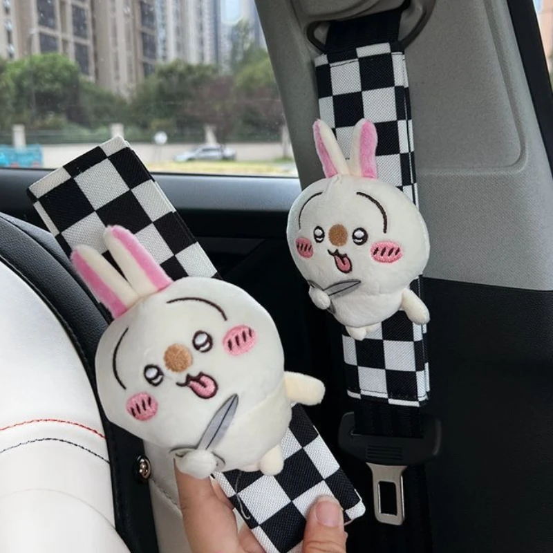 Chiikawa Hachiware Usagi Kawaii Anime Cartoon Car Seat Belt Shoulder Sleeve Usagi in-vehicle Accessories Shoulder Pad Anti-wear