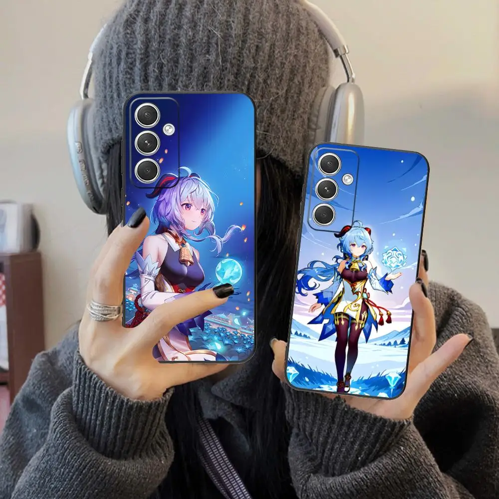 Game GI Ganyu Mobile Phone Case for Samsung Galaxy S26 S25 S24 S23 S22 S21 S20 Note20 Plus FE Ultra Colorful Cover Cover Pretty