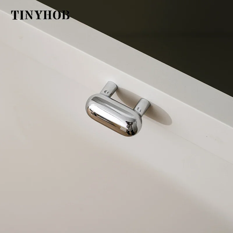 Trou 25mm/laiton meubles poignées moderne brillant Chrome tire placard armoire commode boîte à chaussures tiroir armoire vin barre bouton