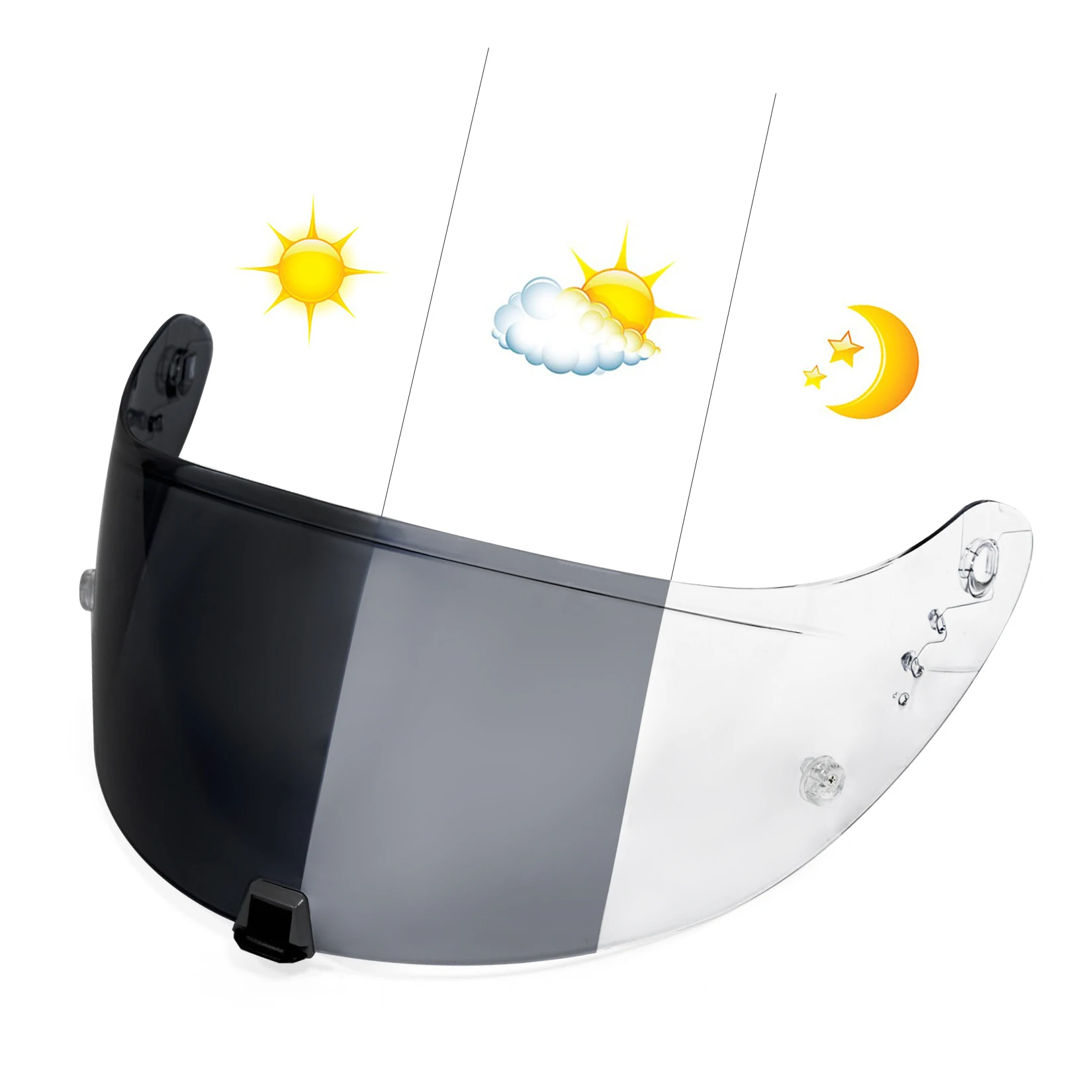 Motorradhelm-Visier für EXO 520 1400 R1, getöntes Visier für Scorpion EXO 391 520 1400 R1, Anti-UV-Schutz, Gesichtsschutz, Ersatz